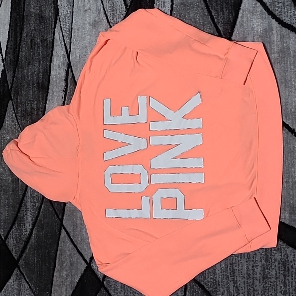 VS PINK 2011 Campus Silver Shine Logo Hoodie Shirt PRICE FIRM